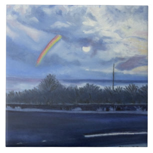 Rainbow Moon Flagler Beach, Fl Keramik Tile, 6x6" Fliese