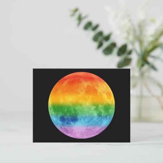 Rainbow Moon Postkarte (Stehend Vorderseite)