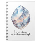 Rainbow Moonstone Moon Energy Kristallzauber Notizblock (Vorderseite)