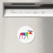 Rainbow Moose Magnet (In Situ (Geschirrspüler))
