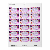 Rainbow-Mops im Weltraum auf einem Einhorn Adressaufkleber (Vorne)