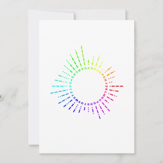 Rainbow Morse Code Einladung (Vorderseite)