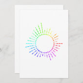 Rainbow Morse Code Einladung (Vorne/Hinten)