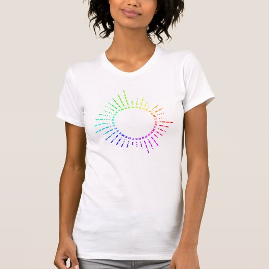 Rainbow Morse Code T-Shirt (Vorderseite)