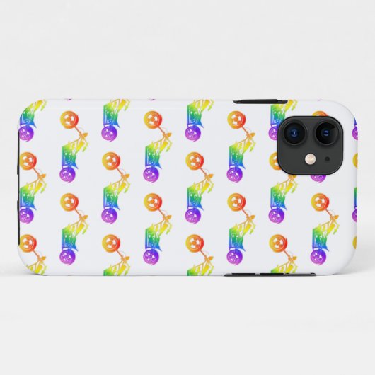 Rainbow Mortocycle Case-Mate iPhone Hülle (Rückseite (Horizontal))