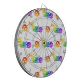Rainbow Mortocycle Dartscheibe (Vorderseite Links)