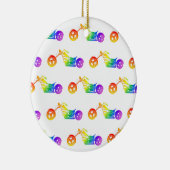 Rainbow Mortocycle Keramik Ornament (Rechts)