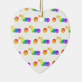 Rainbow Mortocycle Keramik Ornament (Rechts)