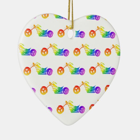 Rainbow Mortocycle Keramik Ornament (Rechts)