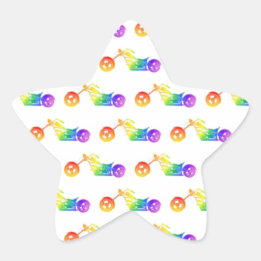 Rainbow Mortocycle Stern-Aufkleber (Vorderseite)