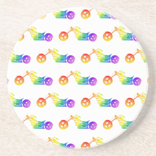 Rainbow Mortocycle Untersetzer (Vorne)