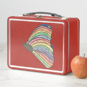 Rainbow Mosaic Butterfly on Metal Lunch Boxes Metall Brotdose (Beispiel)