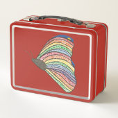 Rainbow Mosaic Butterfly on Metal Lunch Boxes Metall Brotdose (Rückseite)