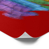 Rainbow Mosaic Gay Pride Flag (Paintbrush) Poster (Ecke)