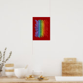 Rainbow Mosaic Gay Pride Flag (Paintbrush) Poster (Küche)