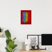 Rainbow Mosaic Gay Pride Flag (Paintbrush) Poster (Heimbüro)