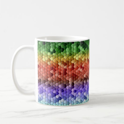 Rainbow Mosaic Pattern Kaffeetasse (Links)