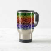 Rainbow Mosaic Pattern Reisebecher (VorderseiteRechts)