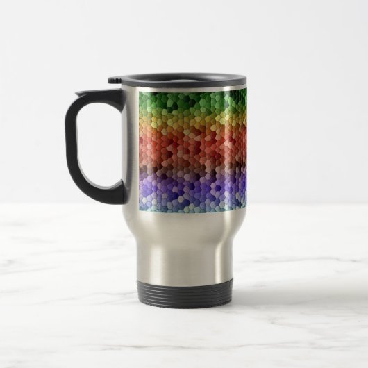 Rainbow Mosaic Pattern Reisebecher (Links)