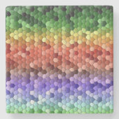 Rainbow Mosaic Steinuntersetzer (Vorderseite)