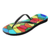 Rainbow Mosaics Flip Flops Badesandalen (Schrägansicht)