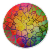Rainbow Mosaik-Buntglaslook Keramikknauf (Vorderseite)