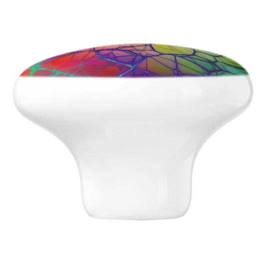 Rainbow Mosaik-Buntglaslook Keramikknauf (Seitenansicht)