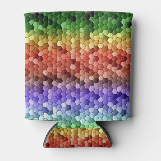 Rainbow Mosaik Muster Dosenkühler (Vorderseite)
