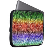 Rainbow Mosaik Muster Laptopschutzhülle (Vorne Rechts)