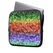 Rainbow Mosaik Muster Laptopschutzhülle (Vorderseite Links)