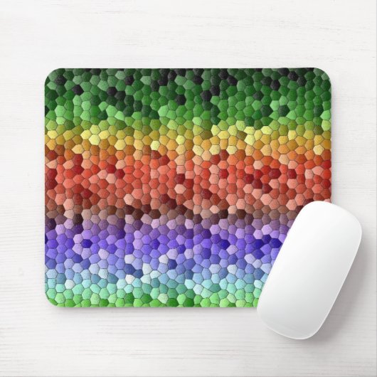 Rainbow Mosaik Muster Mousepad (Mit Mouse)