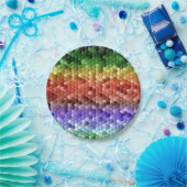 Rainbow Mosaik Muster Pappteller (Party)