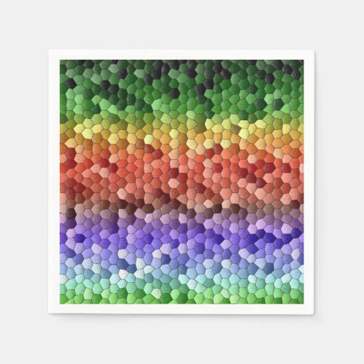 Rainbow Mosaik Muster Serviette (Vorderseite)