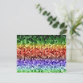 Rainbow Mosaik Postkarte (Stehend Vorderseite)