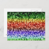Rainbow Mosaik Postkarte (Vorne/Hinten)