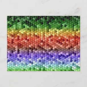 Rainbow Mosaik Postkarte