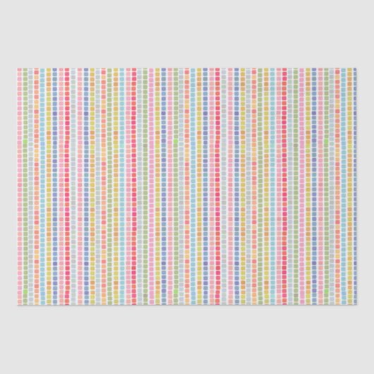 Rainbow-Mosaikstreifen-Papiertaschentuch Seidenpapier (Vorderseite)