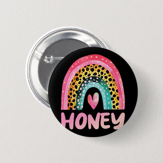 Rainbow Mother#39; #39;s Day Liebe Niedlich Funny Button (Vorne & Hinten)