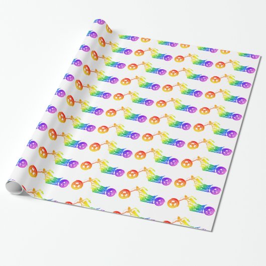 Rainbow Motorrad Geschenkpapier (Ungerollt)