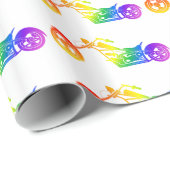 Rainbow Motorrad Geschenkpapier (Rolleneckpunkt)