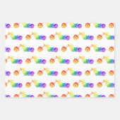 Rainbow Motorrad Geschenkpapier Set (Vorderseite)