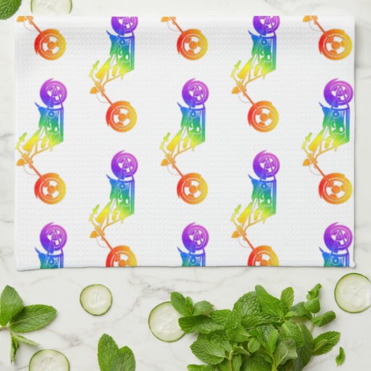 Rainbow Motorrad Handtuch (Gefaltet)