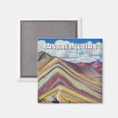 Rainbow Mountain Cusco Peru Magnet (Vorderseite/Rückseite)