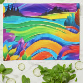 Rainbow Mountain Geschirrtuch (Gefaltet)