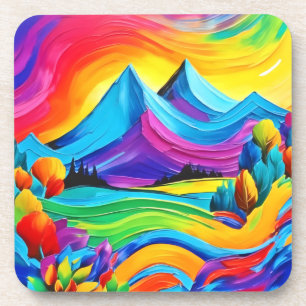 Rainbow Mountain Getränkeuntersetzer