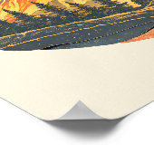 Rainbow Mountain Peak Retro Mountains Sunrise Art Poster (Ecke)