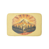 Rainbow Mountain Peak | Retro Mountains Sunrise  Badematte (Vorderseite)