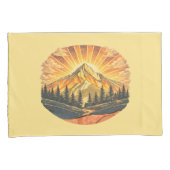 Rainbow Mountain Peak | Retro Mountains Sunrise Kissenbezug (Vorderseite-Rechts)
