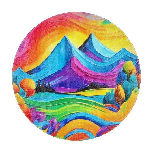 Rainbow Mountain Schneidebrett (Vorderseite)