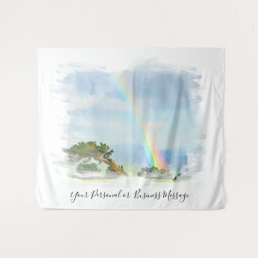 *~* Rainbow Mountain Top Shrubs Tree AR11 Wandteppich (Vorderseite (Horizontal))